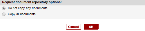 Choice to copy documents