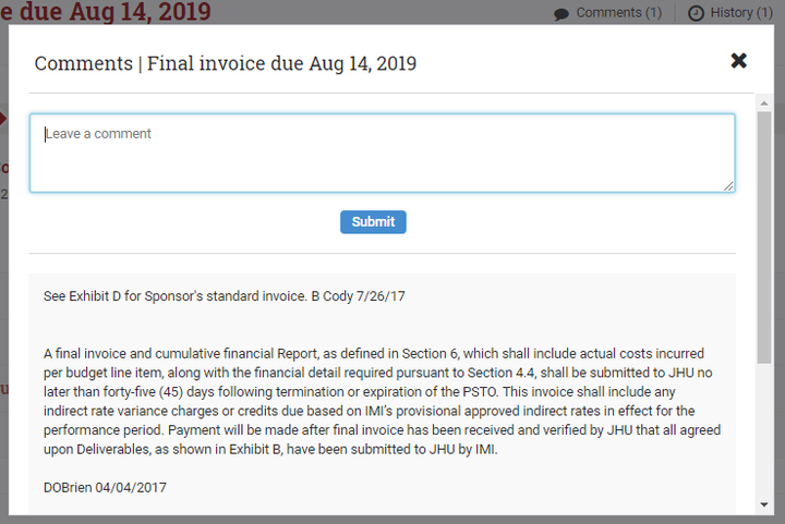 SCR_0659 Scheduled Financial Details Comments